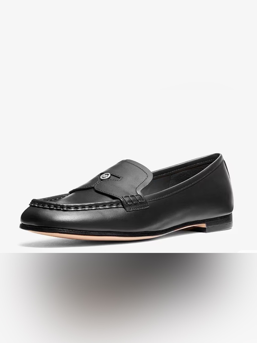 Michael Kors Black Leather Slip-On Penny Loafer 9.5 like new